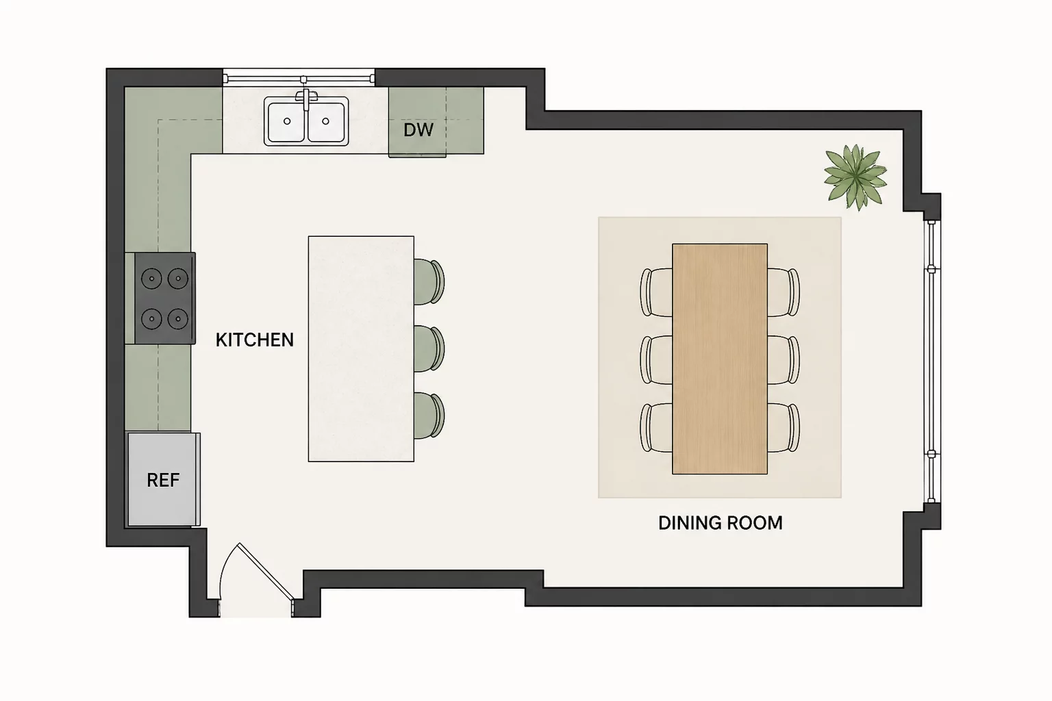 Kitchen Near Dining Is Not the Whole Question