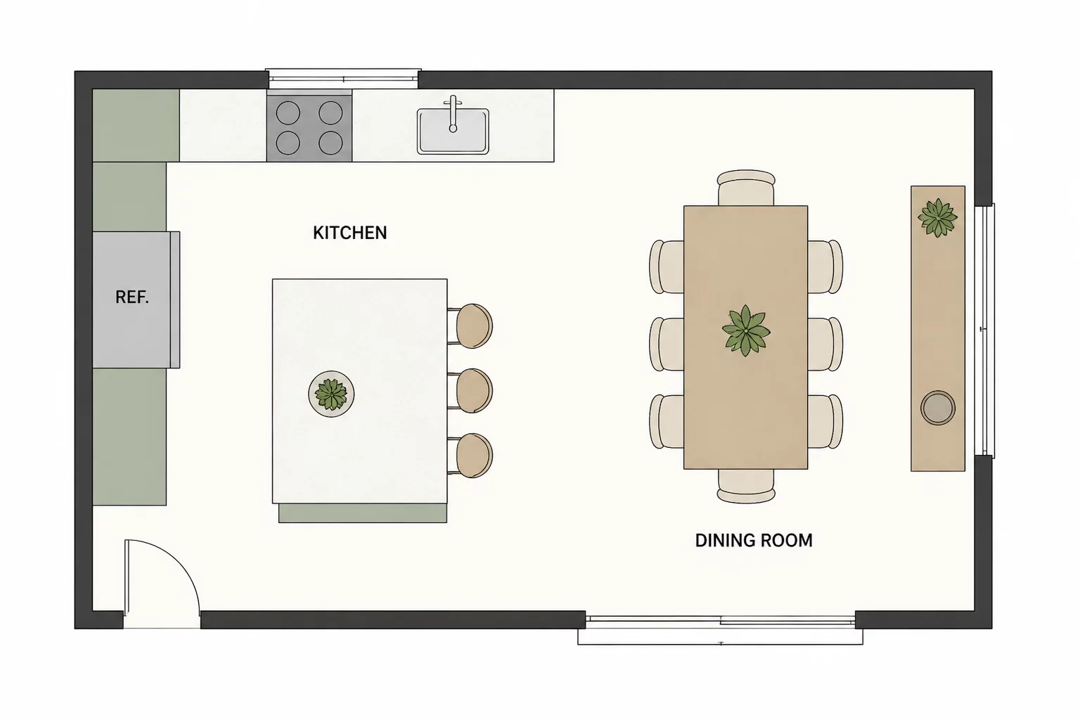 Kitchen Near Dining Is Not the Whole Question